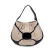 Alexander McQueen Off White Black Leather Clover Hobo Shoulder Bag on Sale