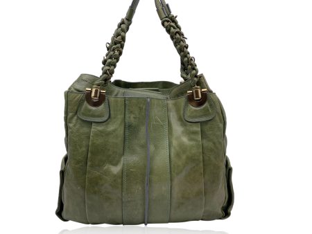 Chloe Green Leather Heloise Tote Shoulder Bag For Cheap