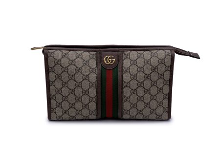 Gucci Monogram Canvas Ophidia Cosmetic Bag Clutch with Stripes Online Hot Sale