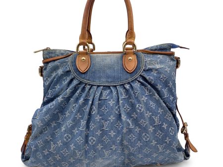 Louis Vuitton Light Blue Denim Monogram Cabby GM Tote Bag Online Sale