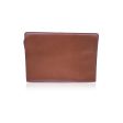 Yves Saint Laurent Vintage Tan Leather Zip Clutch Bag Purse Fashion