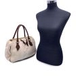 Ermanno Scervino White Brown Wool Knit Tote Shoulder Bag Hot on Sale