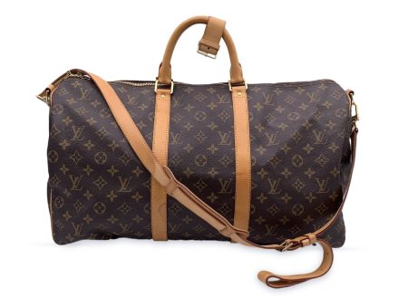 Louis Vuitton Monogram Keepall 50 Bandouliere Travel Bag M41416 Online now