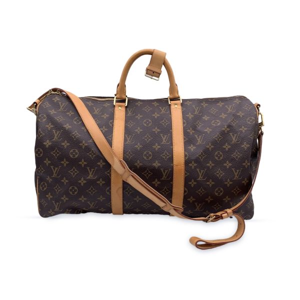 Louis Vuitton Monogram Keepall 50 Bandouliere Travel Bag M41416 Online now