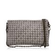 Bottega Veneta Light Grey Intrecciato Leather Zip Pouch Shoulder Bag Online