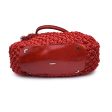 Ermanno Scervino Red Raffia and Leather Tote Shoulder Bag Hot on Sale