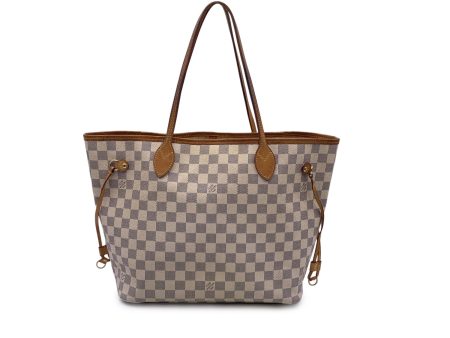 Louis Vuitton Damier Azur Canvas Neverfull MM Tote Bag Hot on Sale