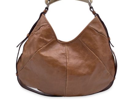 Yves Saint Laurent Tan Leather Mombasa Shoulder Hobo Bag Online Hot Sale