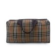 Burberry Vintage Beige Check Canvas Duffel Duffle Travel Bag Hot on Sale