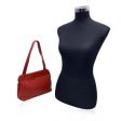 Bottega Veneta Vintage Red Woven Leather Shoulder Bag Sale