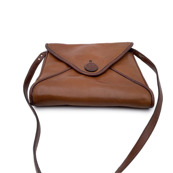 Battistoni Vintage Light Brown Leather Envelope Flap Shoulder Bag For Cheap