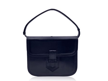 Yves Saint Laurent Vintage Leather Black Convertible Shoulder Bag Online Sale