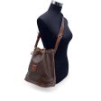 Celine Vintage Brown Macadam Canvas Shoulder Bucket Bag Discount