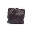 Chanel Brown Quilted Caviar Leather Chic Shopping Tote Bag Fashion