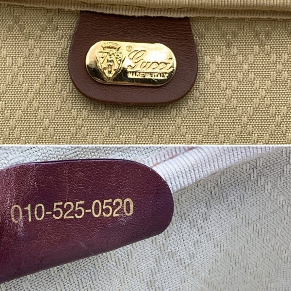 Gucci Vintage Beige Monogram Canvas Travel Bag Suitcase Online Sale