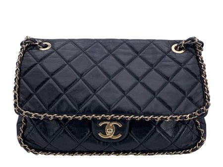 Chanel Black Quilted Leather Chain Around Shoulder Bag Online Sale