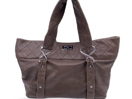 Chanel Brown Leather 8 Eight Knots Stitch Mademoiselle Tote Bag Cheap