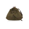 Bottega Veneta Vintage Quilted Military Green Suede Shoulder Bag Fashion