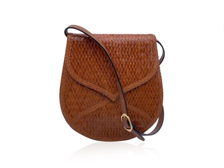 Yves Saint Laurent Vintage Tan Woven Leather Flap Shoulder Bag Cheap