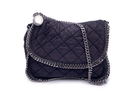 Stella McCartney Black Quilted Falabella Flap Shoulder Bag Sale