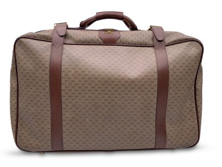 Gucci Vintage Beige Monogram Canvas Travel Bag Suitcase Online Sale