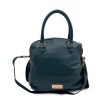 Valentino Garavani Dark Green Leather Petale Dome Tote Bag with Strap Online