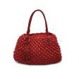 Ermanno Scervino Red Raffia and Leather Tote Shoulder Bag Hot on Sale