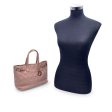 Christian Dior Pink Cannage Canvas Panarea Tote Bag on Sale