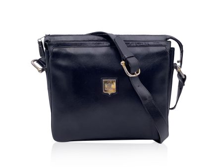 Celine Vintage Black Leather Gussetted Shoulder Bag Fashion