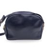 Gucci Vintage Blue Leather Messenger Crossbody Bag with Stripes on Sale