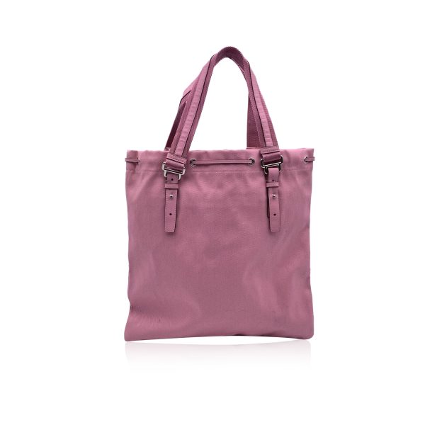 Yves Saint Laurent Pink Canvas Kahala Logo Tote Bag Shopping Bag Sale