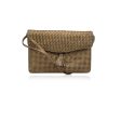 Bottega Veneta Gold Intrecciato Woven Small Tassel Crossbody Bag Online