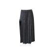 Prada Grey Virgin Wool Fringed Skirt Midi Skirt with Lining Size 38 IT Online Sale