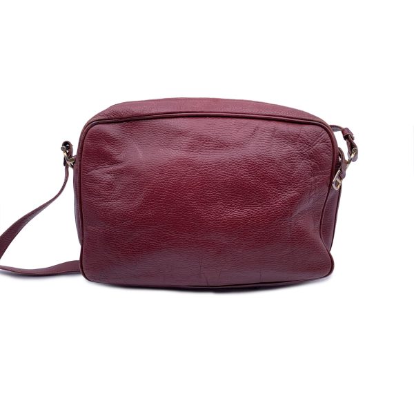 Cartier Vintage Burgundy Leather Messenger Shoulder Bag Sale