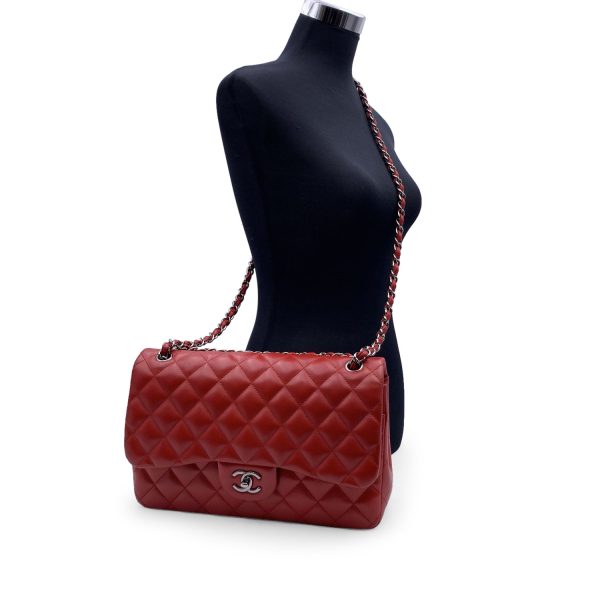 Chanel Red Quilted Jumbo Timeless Classic Shoulder Bag 30 cm Online