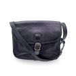 Celine Vintage Blue Leather Crossbody Flap Messenger Bag Fashion