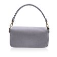 Fendi Light Grey Striped Cotton Bretagna Baguette Shoulder Bag Supply