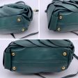 Valentino Garavani Dark Green Leather Petale Dome Tote Bag with Strap Online