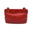 Bottega Veneta Vintage Red Woven Leather Shoulder Bag Sale