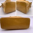 Celine Yellow Mustard Crinkled Leather Tote Shoulder Bag Fashion