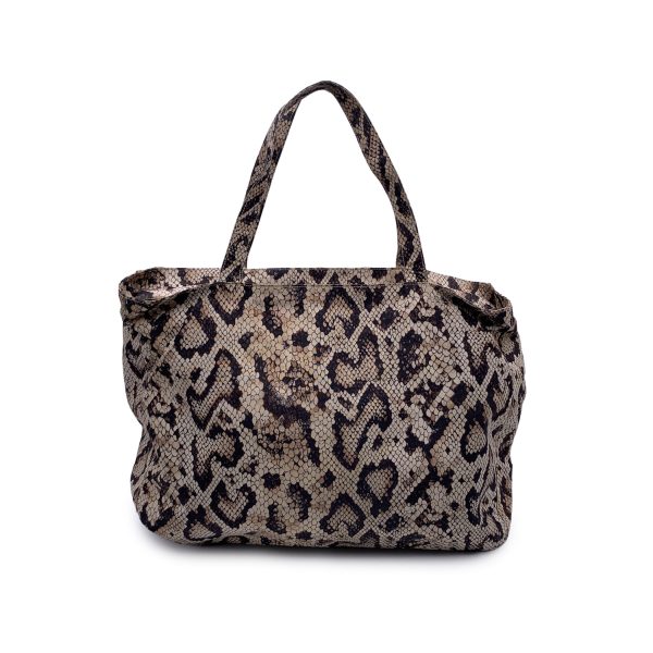 D&G Dolce & Gabbana Beige Animalier Pattern Nylon Tote Bag Online now