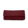 Bottega Veneta Red Intrecciato Woven Leather Clutch Bag Pochette Supply