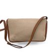 Celine Vintage Beige Canvas and Leather Flap Shoulder Bag Online