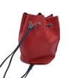 Trussardi Vintage Red and Blue Canvas Bucket Shoulder Bag Online Sale