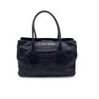 Chanel Black Leather Square Stitched Lax Shopping Tote Bag For Cheap