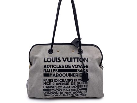 Louis Vuitton Grey and Black Canvas Articles De Voyage ToteBag Online Hot Sale