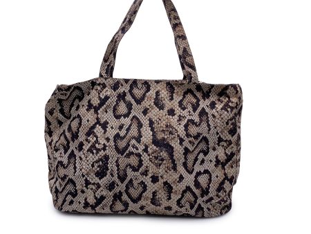 D&G Dolce & Gabbana Beige Animalier Pattern Nylon Tote Bag Online now