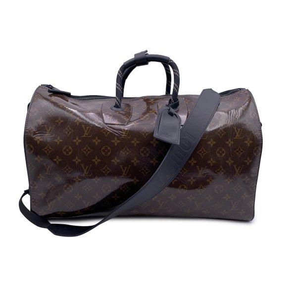 Louis Vuitton Monogram Glaze Keepall Bandouliere 50 Bag M43899 For Sale