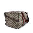 Gucci Vintage Beige Monogram Canvas Web Duffle Travel Bag Online Sale