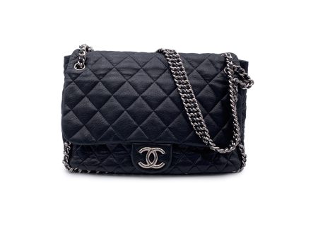 Chanel Black Quilted Lambskin Chain Around Maxi Shoulder Bag Cheap